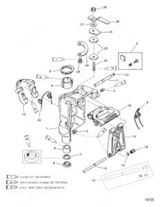 Diagram of mercury prokicker 9.9
