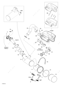 Diagram of rxp exhaust cooling