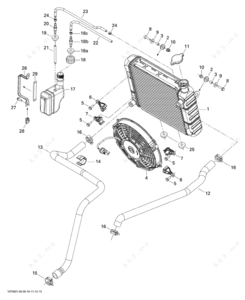 Diagram of the coolant system of a 2008 apex yamaha