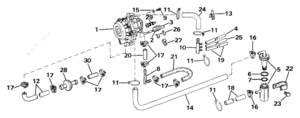 Diagram of vro fuel pump of 1991 johnson outboard parts