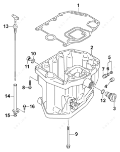 Differential in oil pan diagram