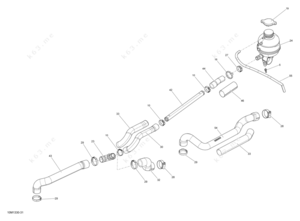 Drawing of cooling system for a 2003 arctic cat f7 engine