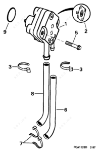 Drawing of electric fuel pump for carbureted engines