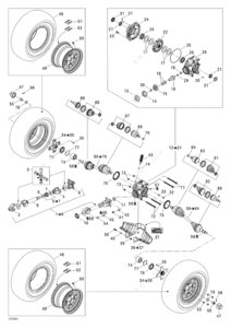 Drive assembly view of a 1997 bombardier xp