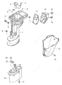 Drive shaf houseing of a 8 hp yahama outboard engin