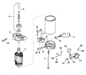 Dual drive screw armature electric motor