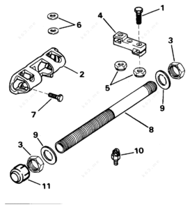 Dual steering bracket johnson outboard
