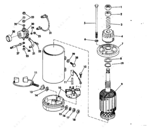 Electric motor assembly drawing