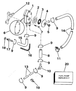 Electrical fuel pump drawing and label part
