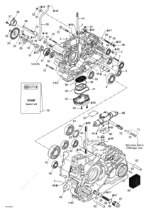Engine crankcase parts list