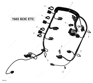 Engine harness in catamarans drawing
