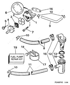 Esoc 875a oil pump parts breakdown