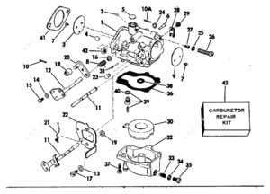 Evinrude 2.3 carburetor parts diagram