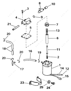 Evinrude 25 hp primer solonoid hose diagram