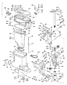 Evinrude 250 outboard engine diagram