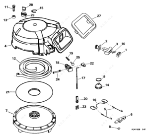Evinrude 9.9 tiller handle diagram