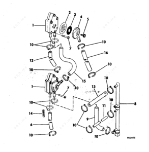 Evinrude fuel hose assembly