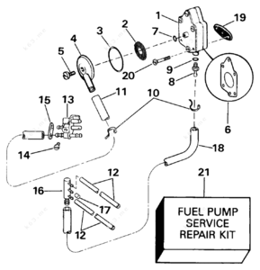 Evinrude fuel pump assembly diagram