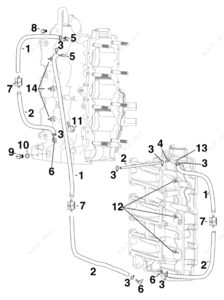 Evinrude oil recirculation