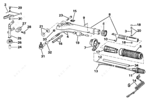 Evinrude outboard control parts