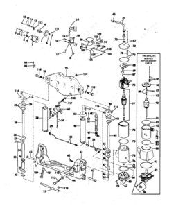 Evinrude power tilt and trim parts
