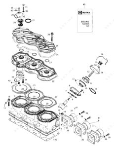 Exploded view of 1996 ski-doo formula 3 master brake