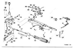 F150 1995 model steering column parts lever gear shift