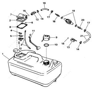 Foaming tank parts diagram