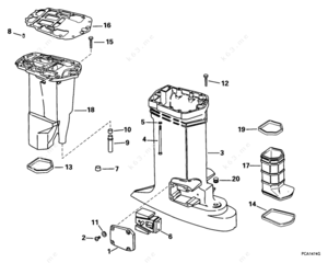 Force 90 water jacket gasket parts diagram