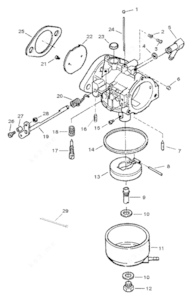 Force outboard carberator diagram