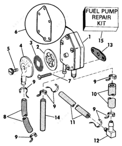 Fuel diaghram pump for generator
