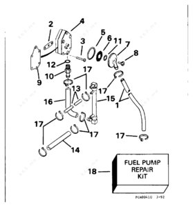 Fuel system diagram 88 evinrude xp150
