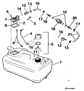 Fuel tank parts diagram