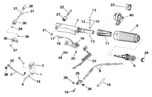 Gardenette tiller parts pull rope housing