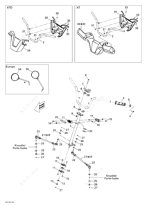 Gear shift lever for outlander 400 model 2d6b