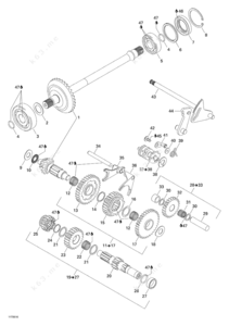 Gt 650 gear shifter assembly
