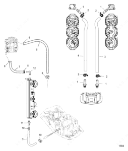How do you install water hose from resivor to radiator 2077 mercory m