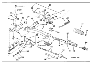 Husqvarna drive belt install at engine belt guides