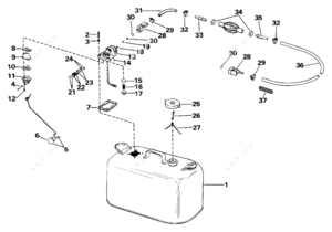 Husqvarna g2548 fuel tank parts diagram
