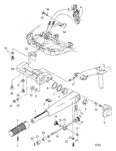Hynautic hytrac outboard steering parts diagram