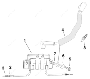 Ignition coil cutaway diagram