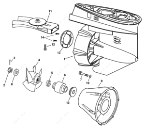 Impeller washer nut