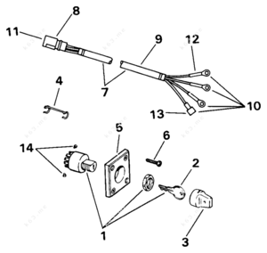 Ingnition switch for a evinrude 1993 50 hp