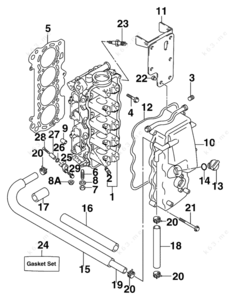 Inside of the cylinder head diagram