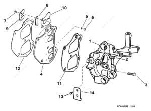 Intake manifold parts labelled