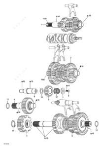 Jet ski output shaft