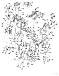 Johnson 10 hp outboard lower unit assembly diagram