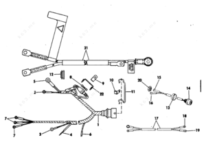 Johnson 28hp tiller handle