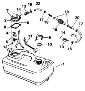 Johnson 6 gallon gas can parts list diagram