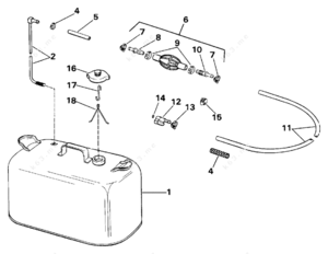 Johnson 60 quicksilver gas tank parts